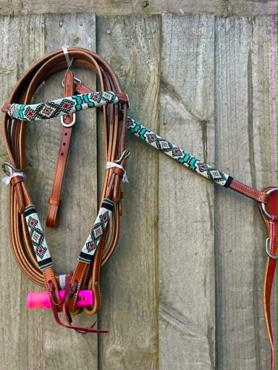 Western Tack Set - Bridle and Breastcollar Beaded