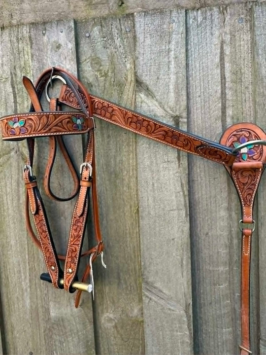Western Tack Set Bridle Browband Lge Pony/ Cob Breastcollar - DISPLAY