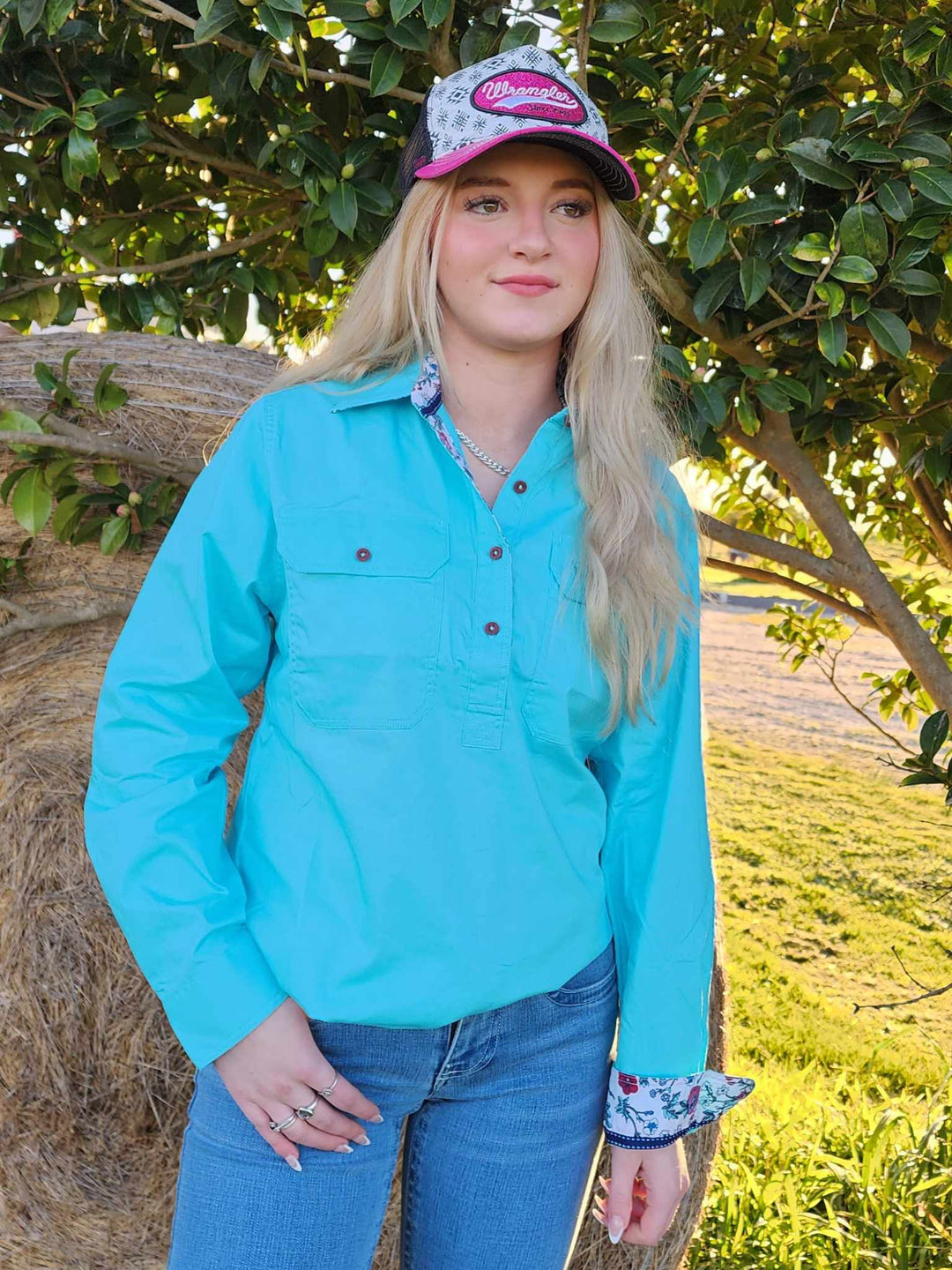 Thomas Cook Summer Cotton Work Shirt -Aqua