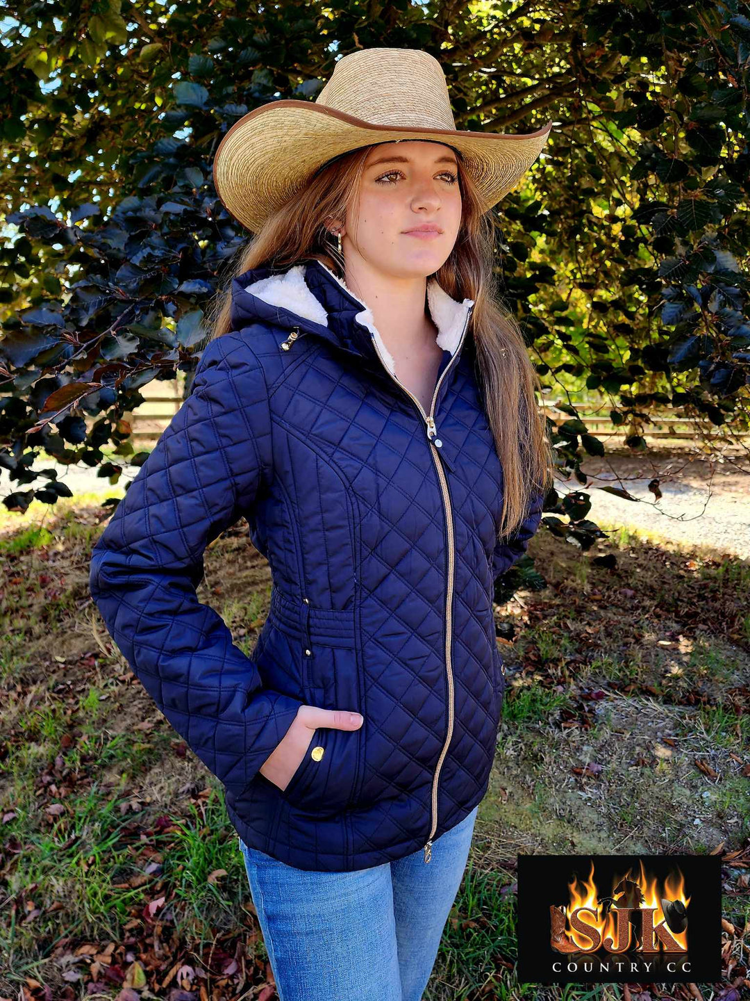 Thomas Cook Peta Quilted Jacket Dark Navy