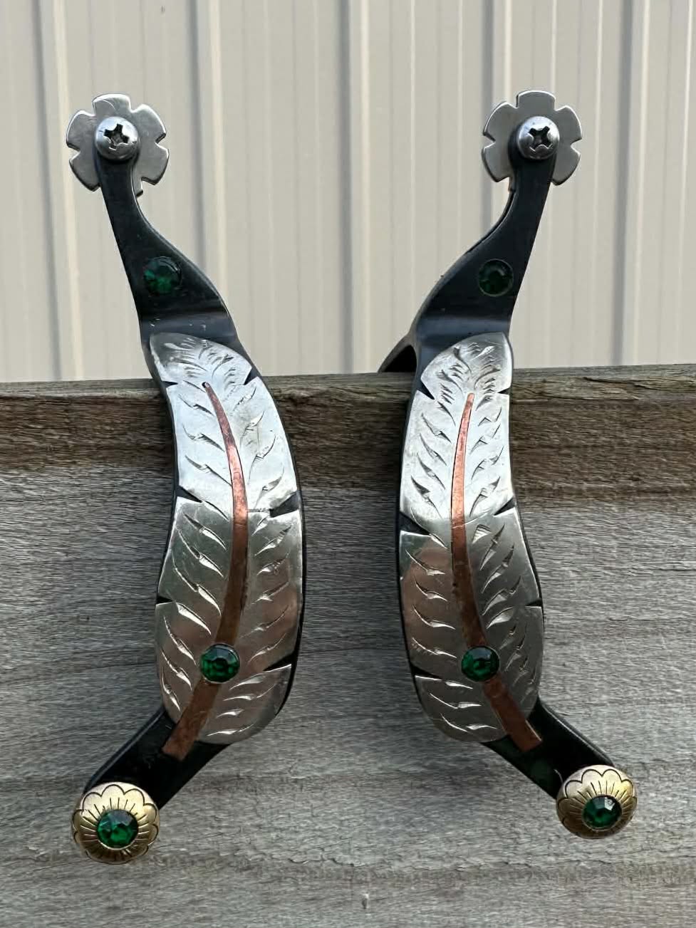 Spurs -  Stainless Feather Spur Set