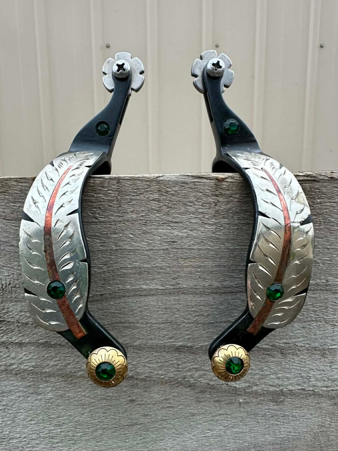 Spurs -  Stainless Feather Spur Set