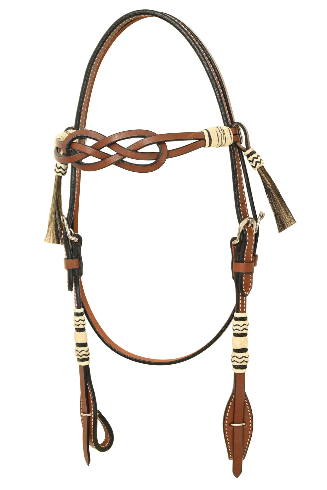 Western Bridle  Browband Rawhide Celtic Knot Show