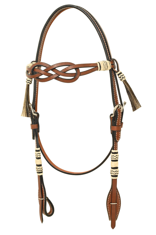 Western Bridle  Browband Rawhide Celtic Knot Show