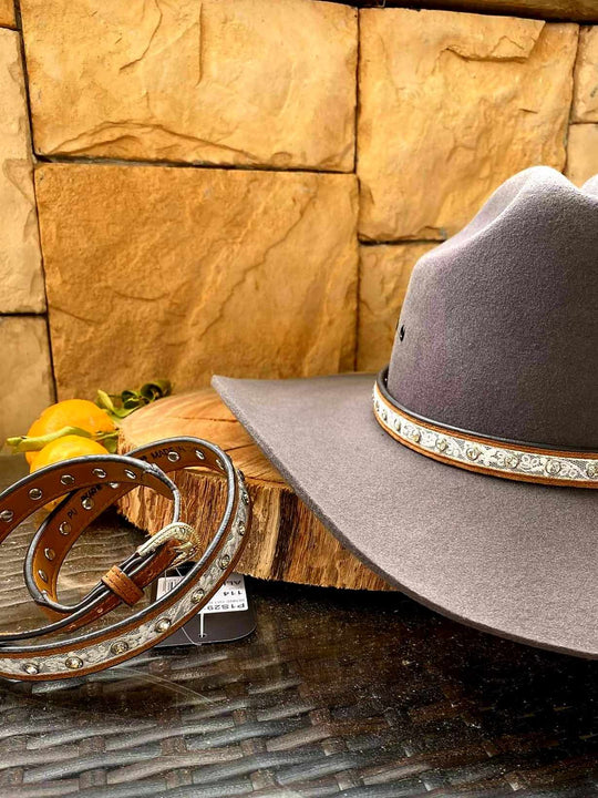 Hat - Pure Western Grey Wool Felt Hat