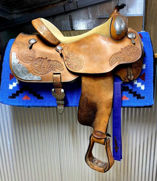 USED Saddle - Trails End MaryAnne Powell 15.5" Reining Saddle  PICK UP ONLY
