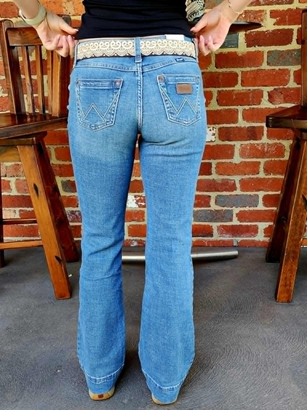 Wrangler Sadie Low Rise Trouser Jeans Stretch