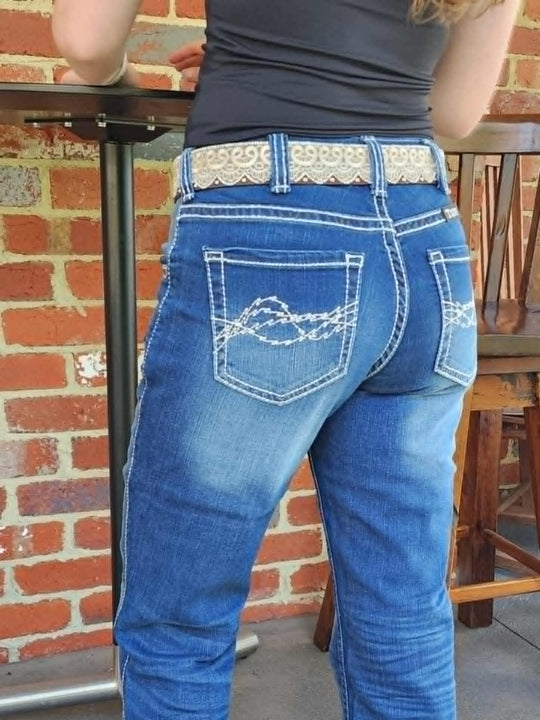 Cowgirl Tuff Natural Waist Edgy Jeans