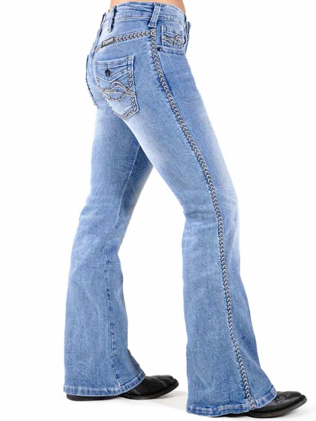 Cowgirl Tuff Zig Zag Flare Tuff Flex Jeans