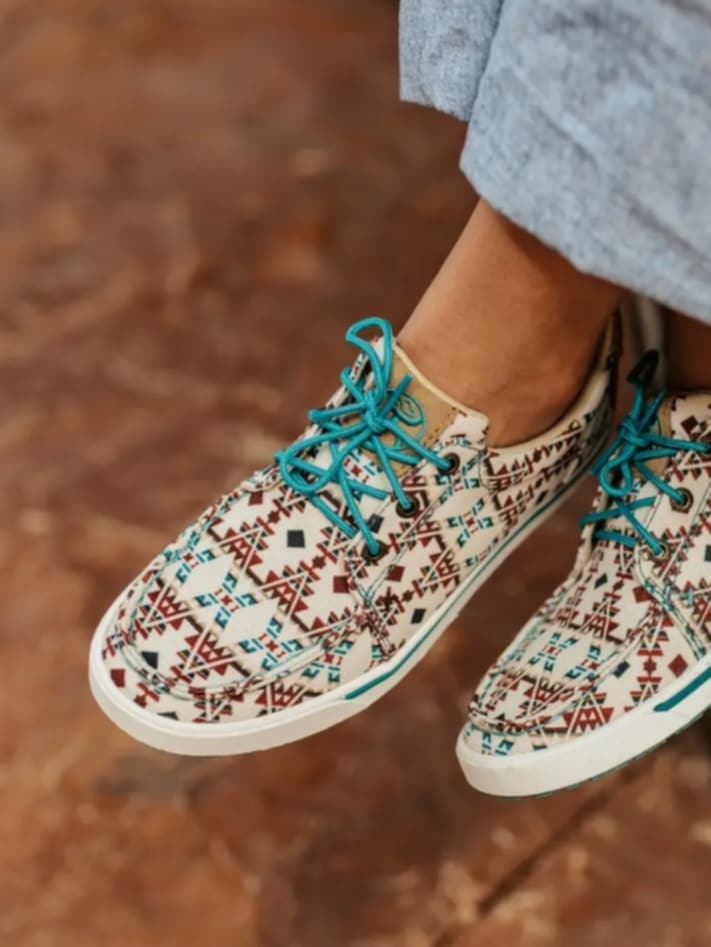 Twisted X Canvas Western Aztec Print Lopers