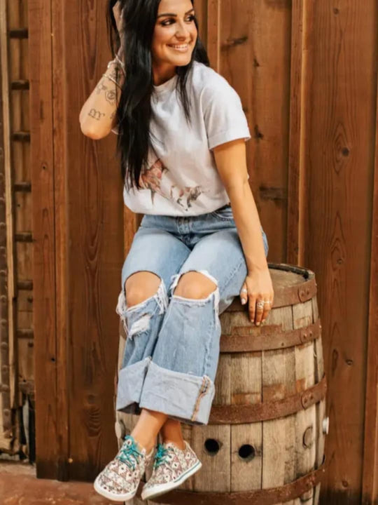Twisted X Canvas Western Aztec Print Lopers