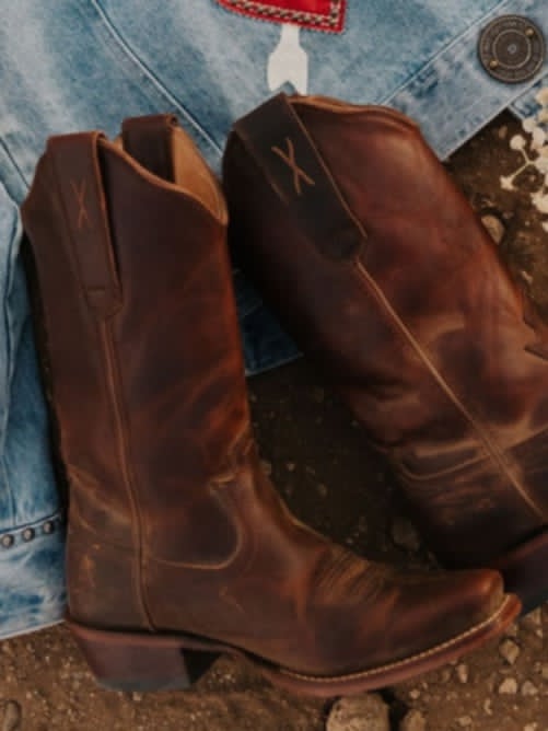 Twisted X Leather Cutter Toe Boots