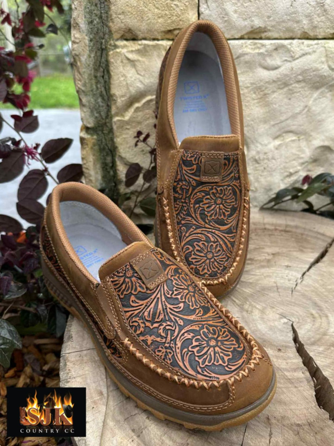 Twisted x Cell Stretch Casual Leather Driving Mocs Western