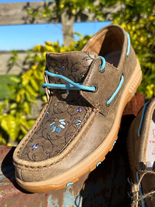 Twisted x Cell Stretch Casual Leather Driving Mocs Western