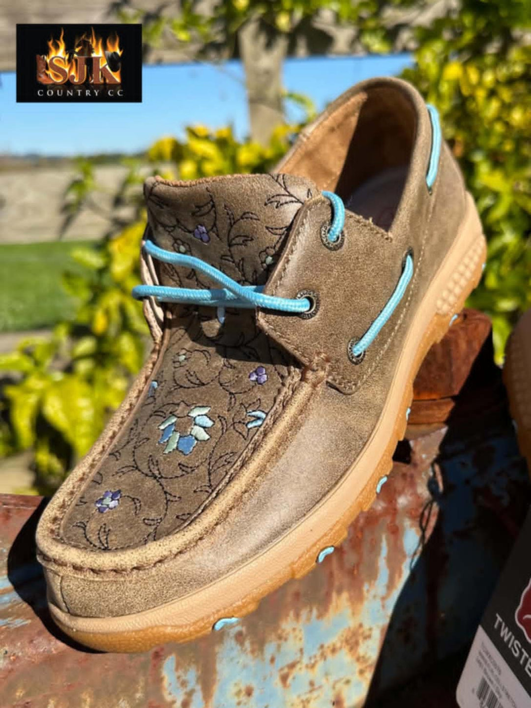 Twisted x Cell Stretch Casual Leather Driving Mocs Western