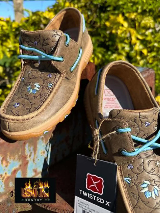 Twisted x Cell Stretch Casual Leather Driving Mocs Western