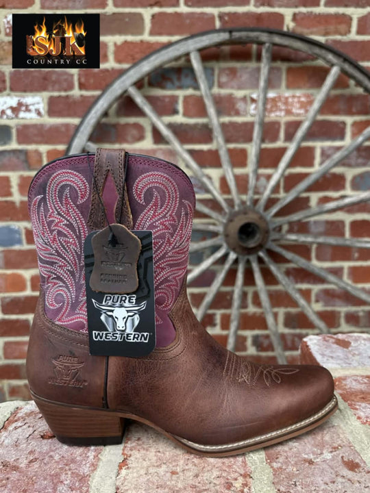 Pure Western Vegas Leather Western Cowboy Boots