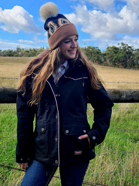 Wrangler Vicky Waterproof Winter Jacket Black/Pink