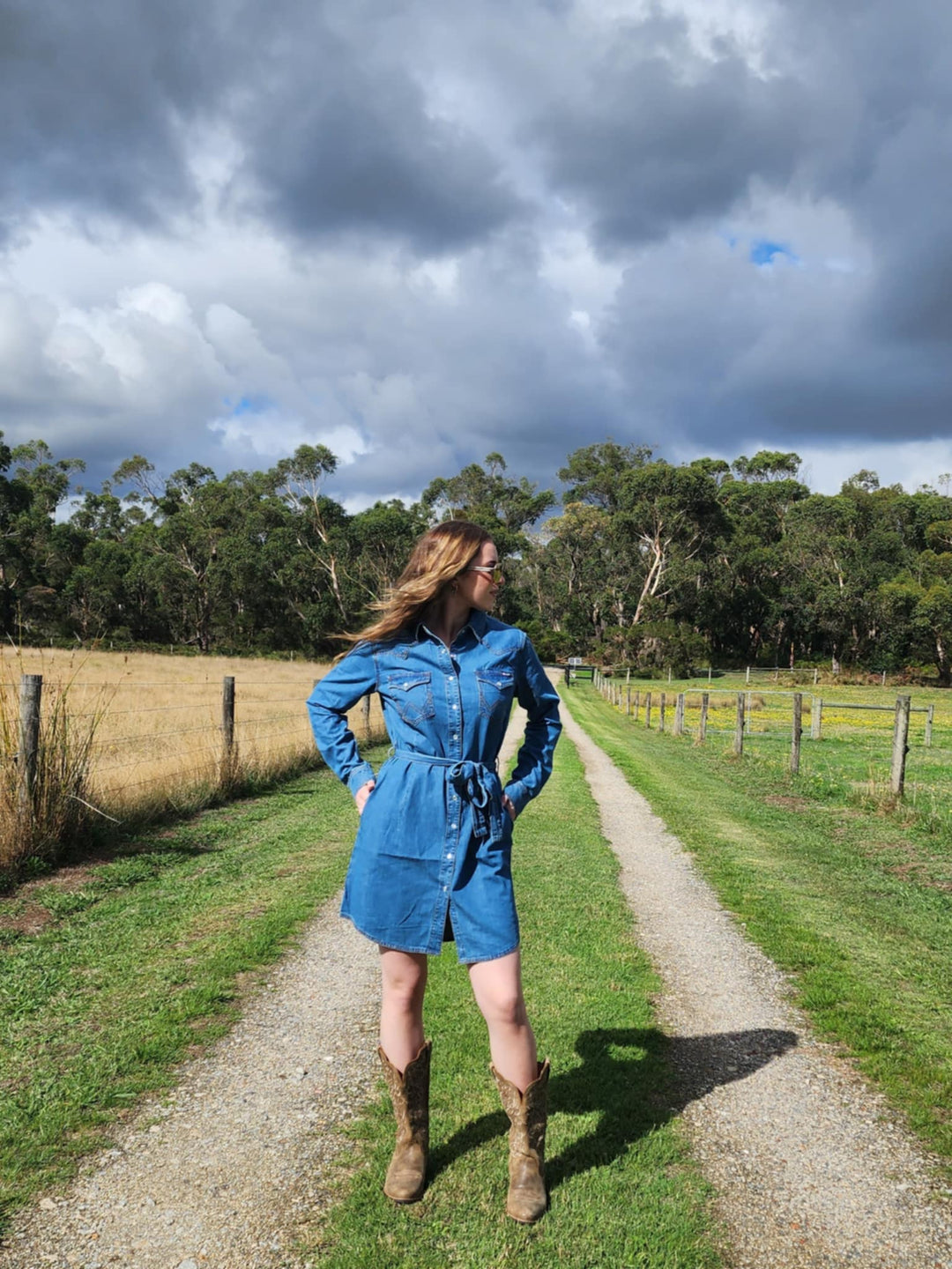 Dress - Wrangler Wendy Denim Western Dress