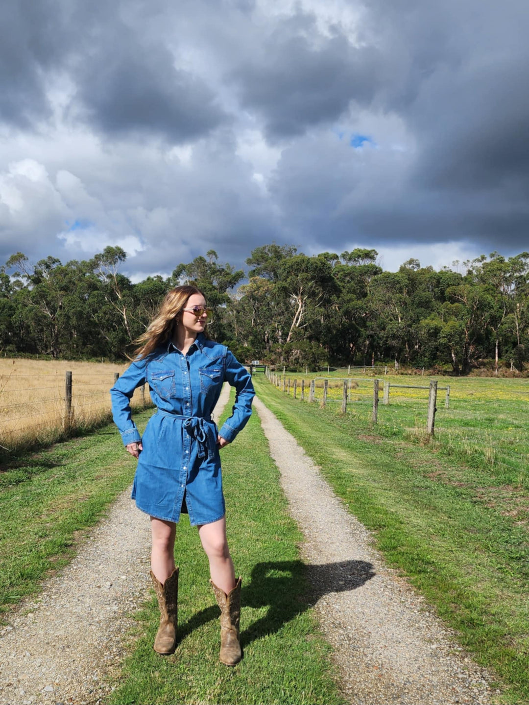 Dress - Wrangler Wendy Denim Western Dress