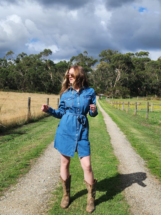 Dress - Wrangler Wendy Denim Western Dress