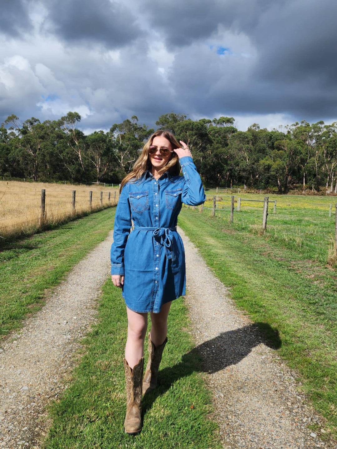 Dress - Wrangler Wendy Denim Western Dress