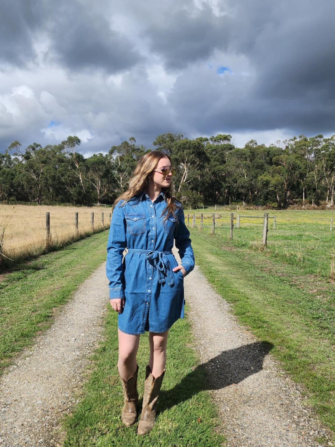Dress - Wrangler Wendy Denim Western Dress