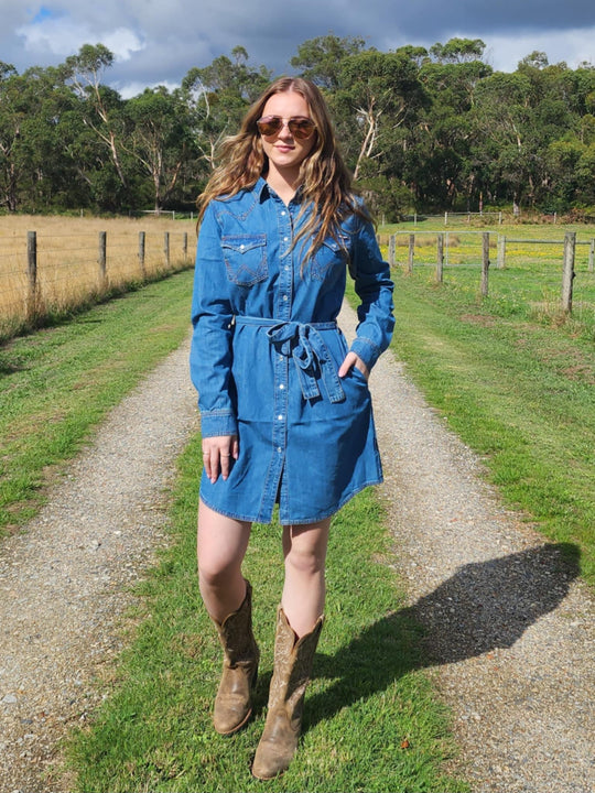 Dress - Wrangler Wendy Denim Western Dress