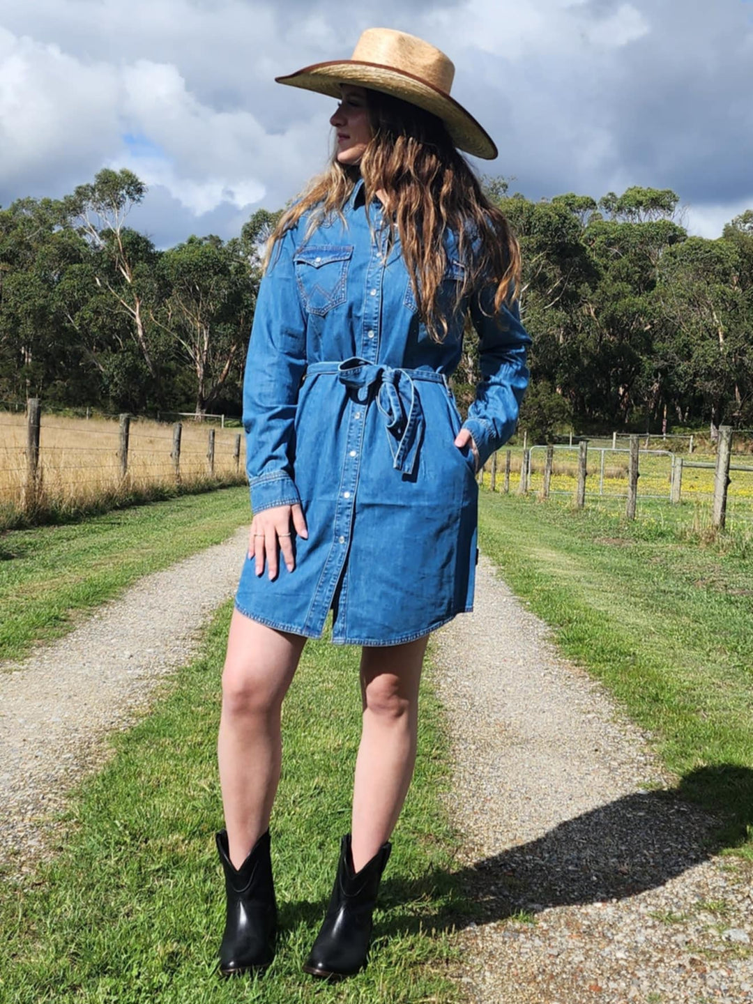 Dress - Wrangler Wendy Denim Western Dress
