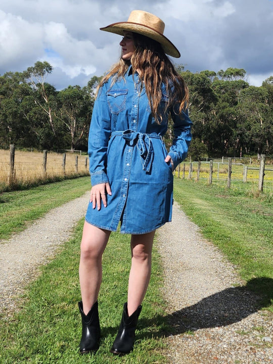 Dress - Wrangler Wendy Denim Western Dress