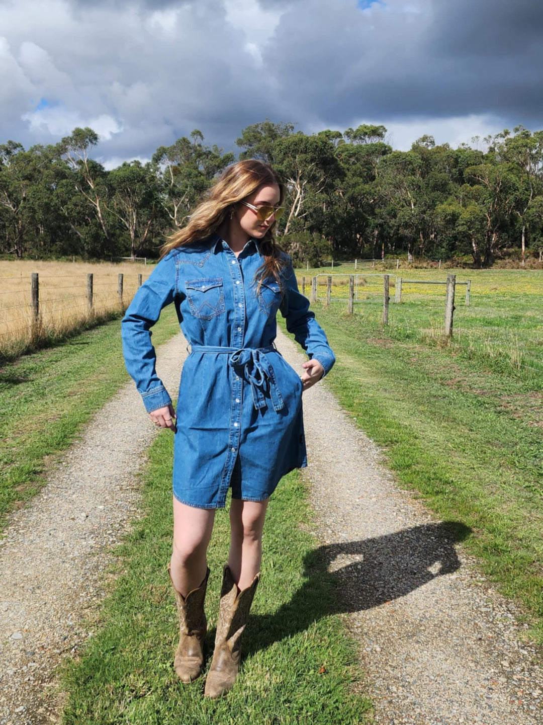 Dress - Wrangler Wendy Denim Western Dress