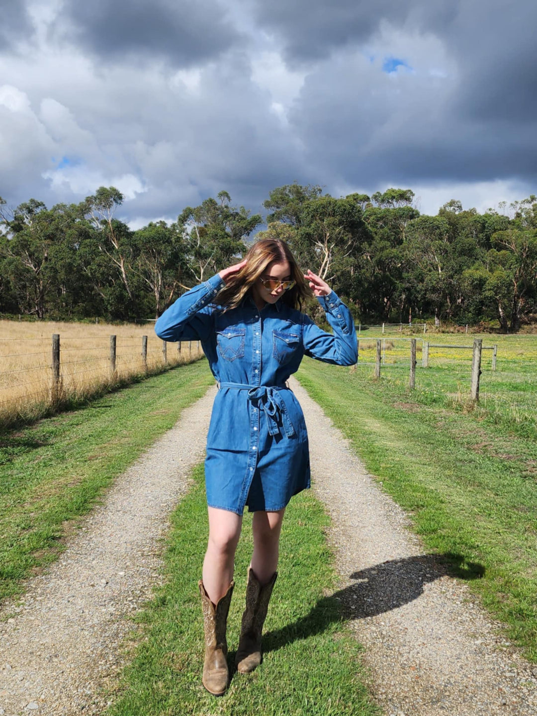 Dress - Wrangler Wendy Denim Western Dress
