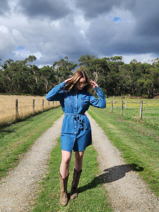 Dress - Wrangler Wendy Denim Western Dress
