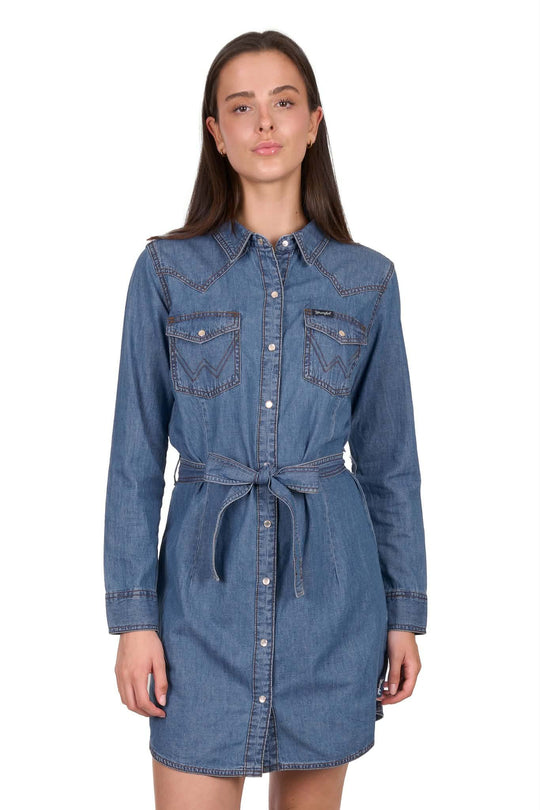 Dress - Wrangler Wendy Denim Western Dress