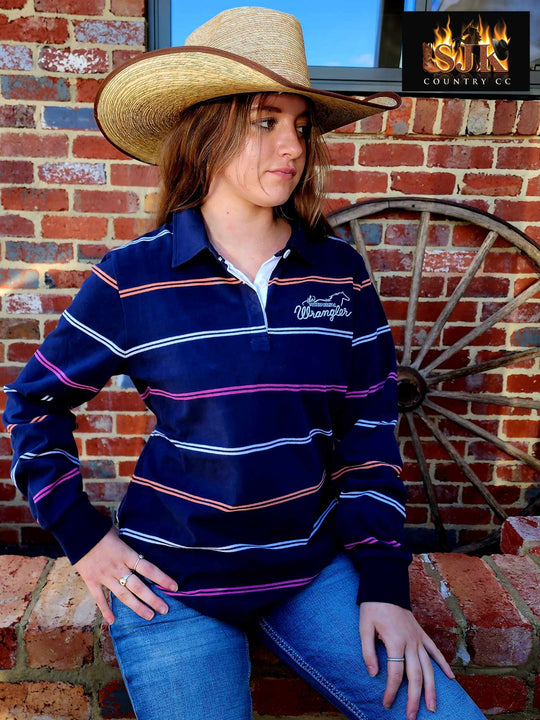 Wrangler Faith Horse Logo Rugby Top