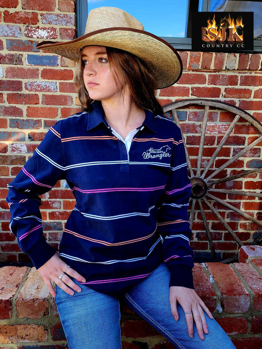 Wrangler Faith Horse Logo Rugby Top