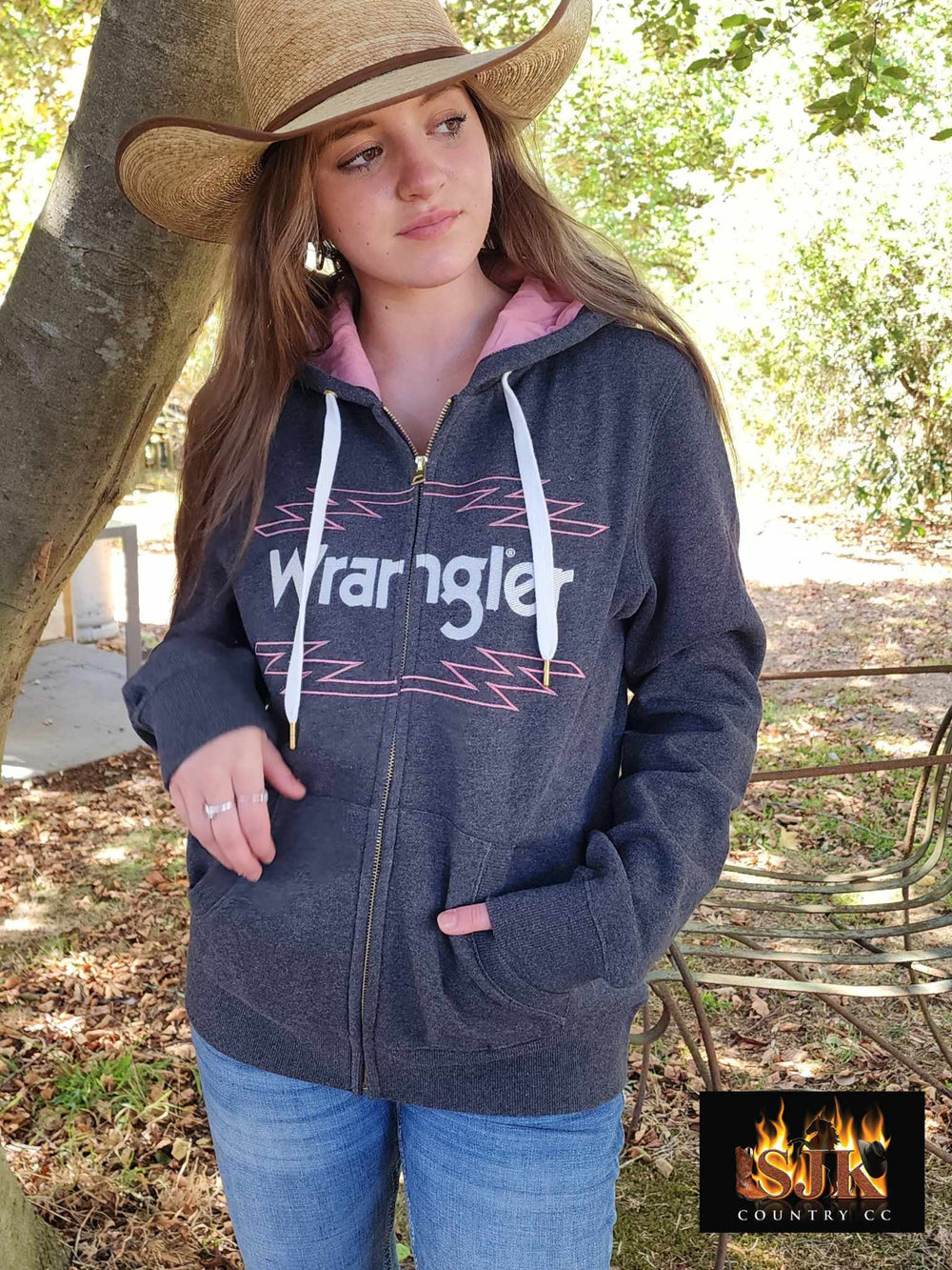 Wrangler Lola Zip Up Hooded Jumper Hoodie