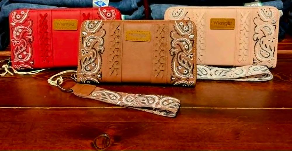 Wrangler Western Wallet Paisley