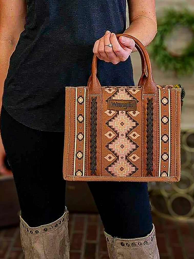 Wrangler Western Willa Denim Crossbody Tote Handbag