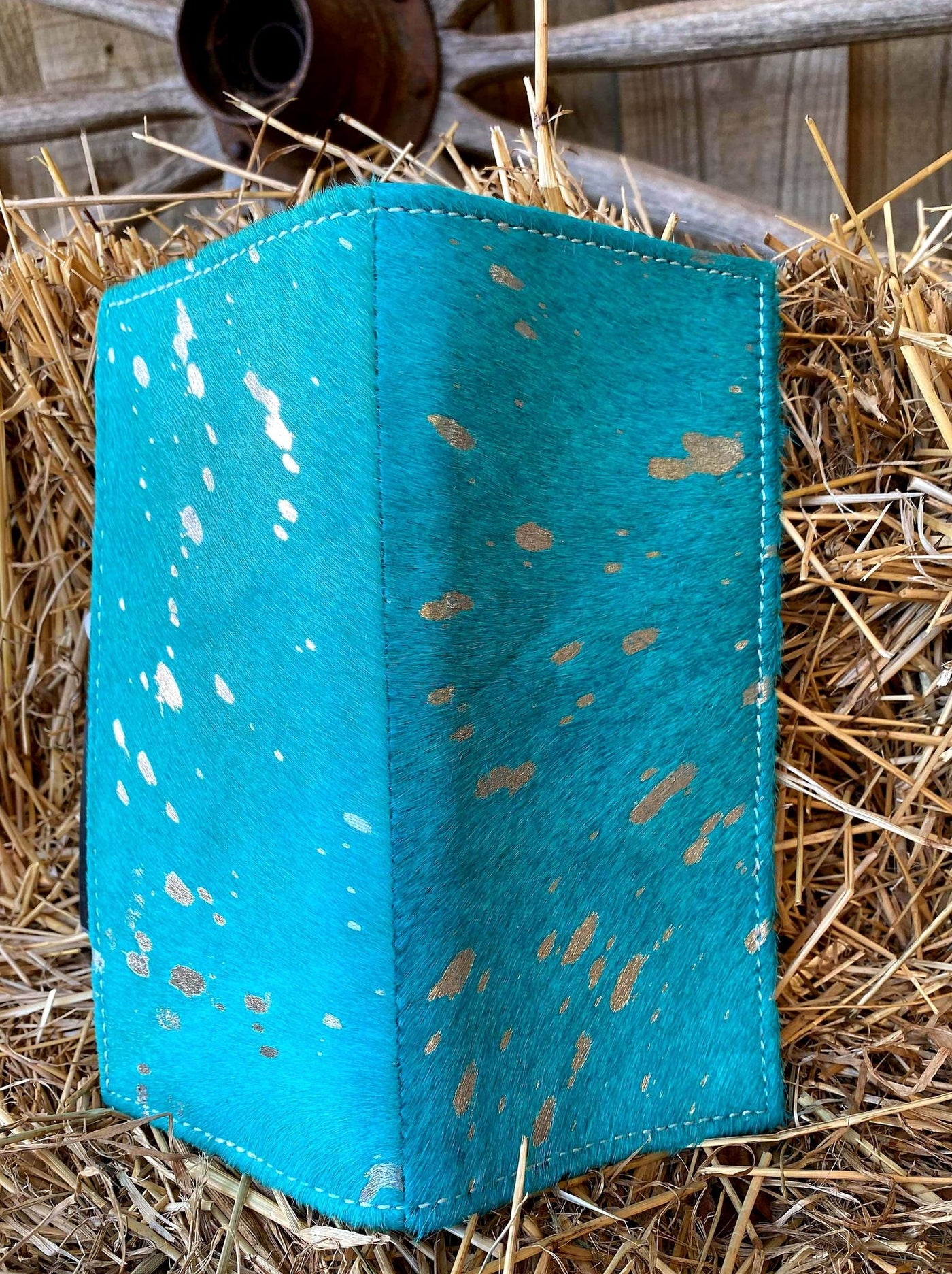 American Darling Turquoise Genuine Cowhide Acid Wash Leather Wallett
