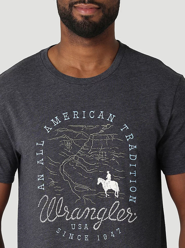 Tee - Wrangler Mens Western Theme Summer T Shirt