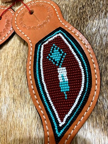 Straps - Leather Beaded Spur Strap Ladies