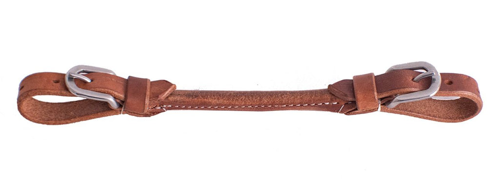 Curb Strap - Harness leather fully adjustable rolled centre curb strap
