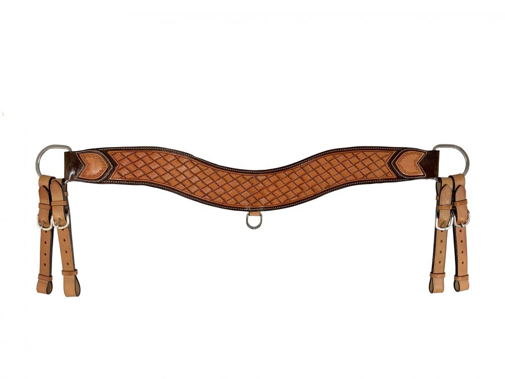 Tripping - Basketweave tooled pattern Breastcollar Breastplate