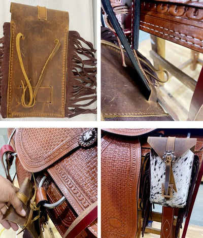 Mini Saddle Pouch -  Genuine Leather Saddle Bag