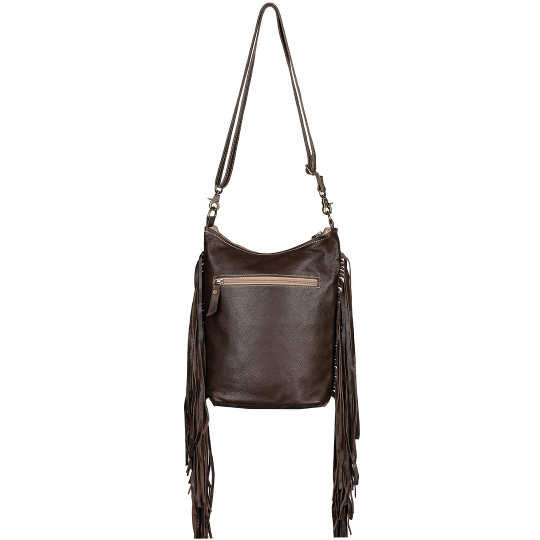 Western Hide & Leather Genuine Tooled Sunflowe Crossbody