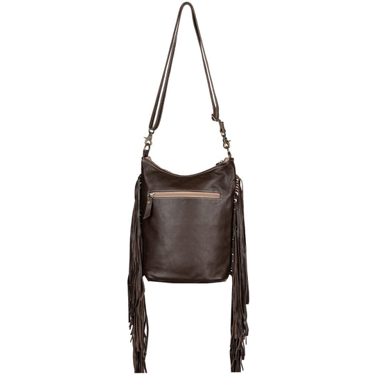 Western Hide & Leather Genuine Tooled Sunflowe Crossbody