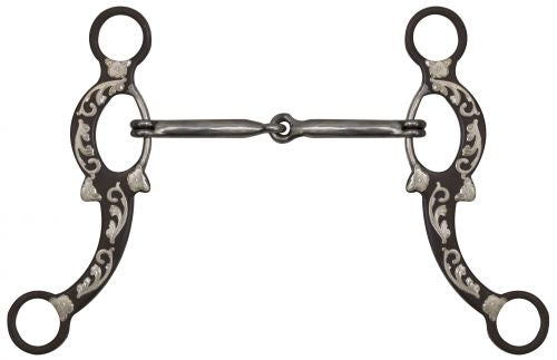 Bits - 6" Brown Steel Western Show  Snaffle bit.