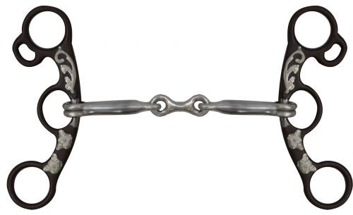 Bit - 5" dogbone mouth snaffle bit with copper inlays - Item 238305