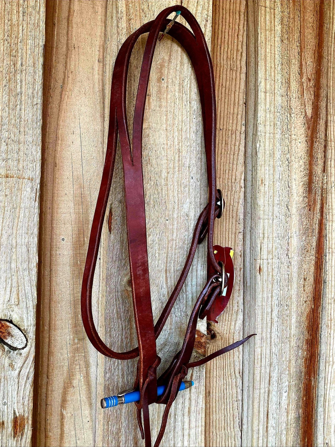 Western Bridle One Ear Heavy oiled harness leather split ear Bridle with throat lash